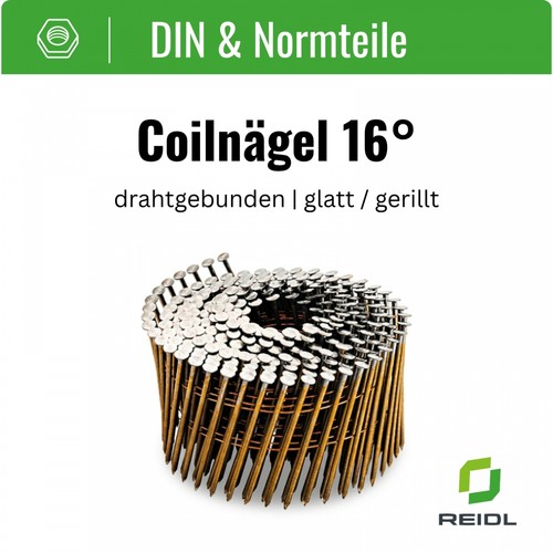 Coilnägel drahtgebunden - 16°,